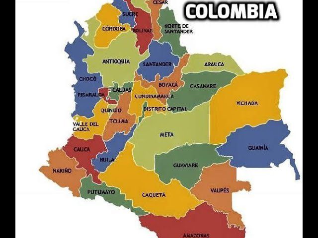 Cómo se abrevia el nombre de cada departamento en Colombia 2 departamentos colombia